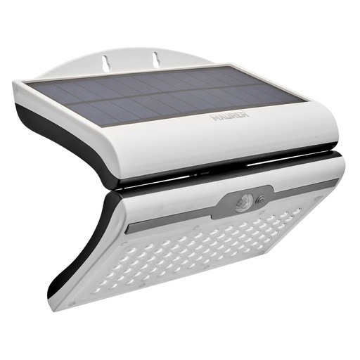 [8192015] Aplique / Lampara Solar Led Jardin Blanca Con Sensor de Movimiento y Crepuscular. IP44