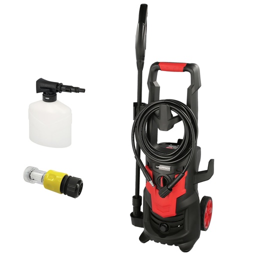 [7010260] Hidrolimpiadora Alta Presión 135 Bares 1.800 Watt. Con Accesorios. 330 Litros / Hora. Limpiadora de Agua Con Deposito Detergente