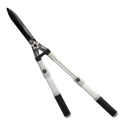 [8270384] Tijeras Podar Setos 2 Manos Aluminio Telescopicas, Hojas Acero Antiadherente, Mango TPR, Ajuste Corte,
