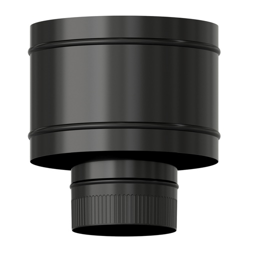 [22010545] Terminal Antirrevocante Estufa Vitrificado Negro Ø 120 mm. Sombrero Tubo Chimenea, Sombrero Tubo Humo, Sombrero Tubo Calefacción