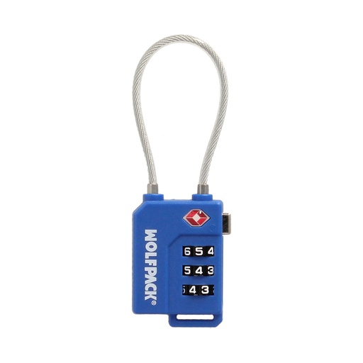 [3101260] Candado Seguridad Equipaje Tsa 3 Digitos Con Cable Acero. Candado Combinación, Maleta, Viaje, Mochilas, Seguridad