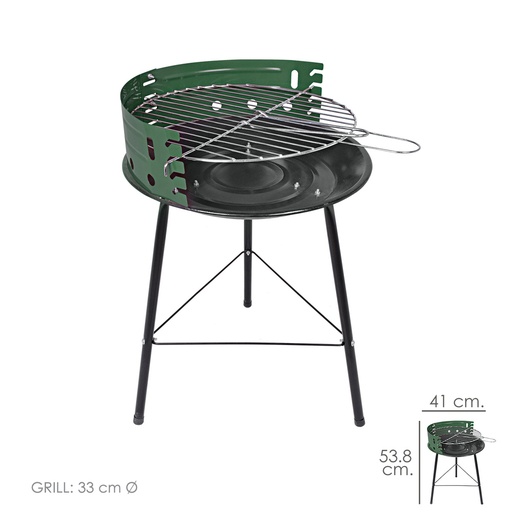 [8130505] Barbacoa  Saturnia "Cocinero" Redonda 41x39.5x53.8 (Alt.) cm.