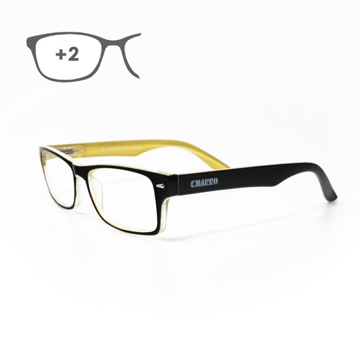 [15042203] Gafas Lectura Kansas Negro / Amarillo. Aumento +2,0 Gafas De Vista, Gafas De Aumento, Gafas Visión Borrosa