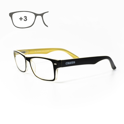 [15042205] Gafas Lectura Kansas Negro / Amarillo. Aumento +3,0 Gafas De Vista, Gafas De Aumento, Gafas Visión Borrosa