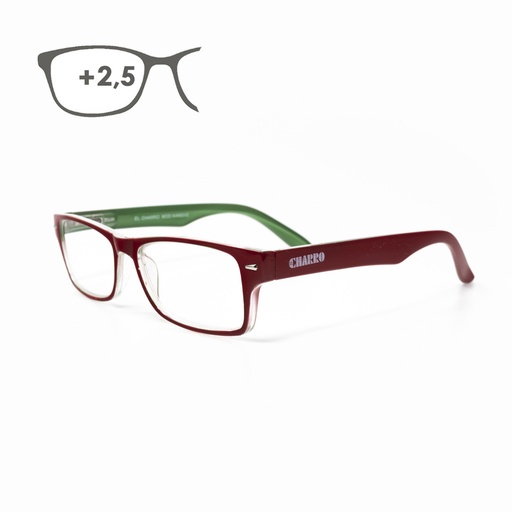 [15042216] Gafas Lectura Kansas Rojo / Verde. Aumento +2,5 Gafas De Vista, Gafas De Aumento, Gafas Visión Borrosa