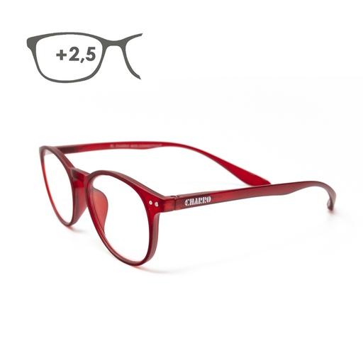 [15042422] Gafas Lectura Connecticut Color Rojo Aumento +2,5 Patillas Para Colgar Del Cuello , Gafas De Vista, Gafas De Aumento