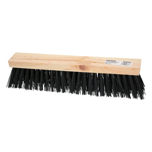 [2222220] Cepillo Barrendero Industrial Fibra PVC Soporte Madera 50 cm. (Sin Mango)