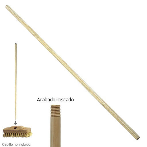 [2290105] Mango Madera Roscado 1150x22 mm. Cepillo Raices