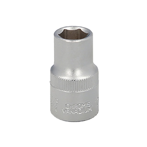 [2109020] Llave Vaso 1/2" Hexagonal 13 mm. Perfil de 6 caras. Acero Cromo Vanadio, Aristas Redondas