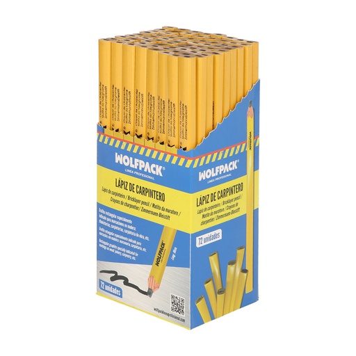 [2550087] Lapiz Carpintero Standar Caja 72 Lapices. Marcador Carpinteria, Albañileria, Construcción.