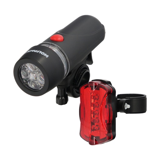 [19042045] Kit Luces Led Delantera y Trasera Para Bicicleta / Patinete. Funcionamiento a Pilas.