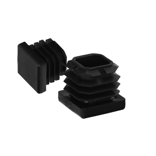 [5330524] Contera Interior Plastico Cuadrada 25x25 mm. Color Negro. Bolsa 200 Unidades. Contera Mesa, Silla, Muebles, Estanteria