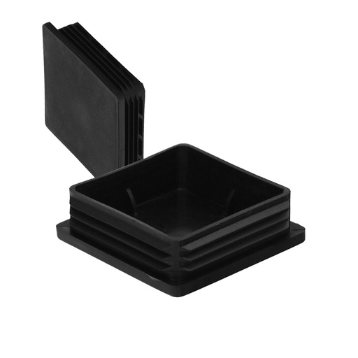 [5330540] Contera Interior Plastico Cuadrada 80x80 mm. Color Negro. Bolsa 25 Unidades. Contera Mesa, Silla, Muebles, Estanteria