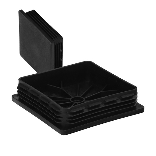 [5330542] Contera Interior Plastico Cuadrada 100x100 mm. Color Negro. Bolsa 25 Unidades. Contera Mesa, Silla, Muebles, Estanteria