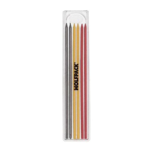 [2550081] Minas Recambio Para Lapiz Carpintero Portaminas (6 Piezas)