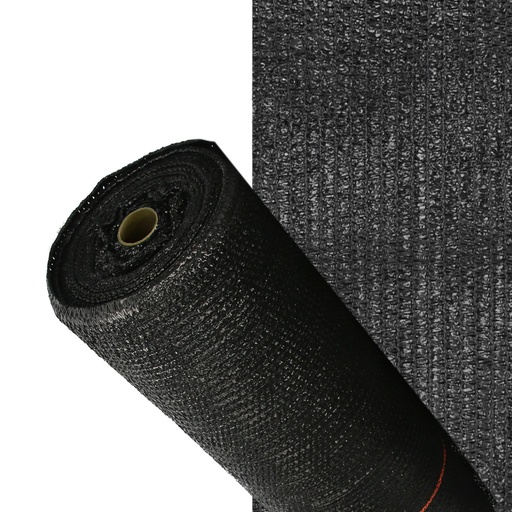 [1190885] Malla Sombreo Rollo 4 x 50 metros, Reduce Radiación, Protección Jardín y Terraza, Regula Temperatura, Color Negro