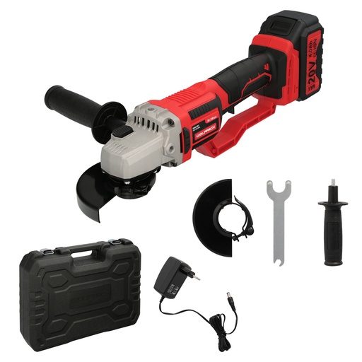 [7021665] Amoladora A Bateria 20 Volt. Con Bateria 4.0 Ah. Ø 115 mm. 7.000 R.P.M. Mango 3 Posiciones Eje M14 Protector Disco Ajustable
