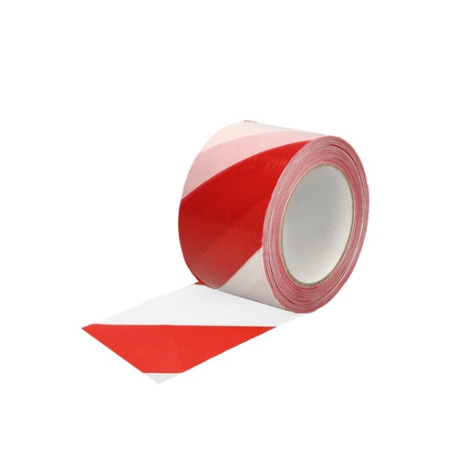 [15050403] Cinta Señalización LDPE Roja/Blanca Rollo 70 mm. x 200 Metros