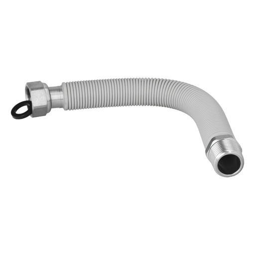 [4050100] Tuberia Extensible Agua Acero Inoxidable Corrugado. Longitud de 22,5 a 30 cm. Tomas 1/2"