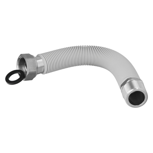 [4050110] Tuberia Extensible Agua Acero Inoxidable Corrugado. Longitud de 22,5 a 30 cm. Tomas 3/4"