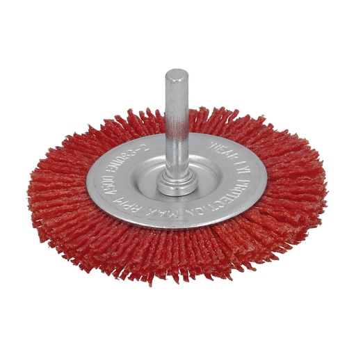 [9100750] Cepillo Nylon Disco Ø 75 mm. 1/4". Lijar y Pulir Madera, Metal, Acero Inoxidable, Cepillo Taladro, Cepillo Pulir, Cepillo Lijar