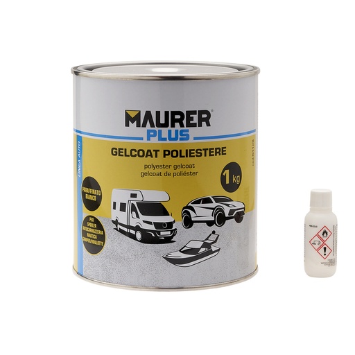[14010170] Gel Coat Poliester 1kg. Blanco. Pintura Poliester Para Fibra De Vidrio / Resina.