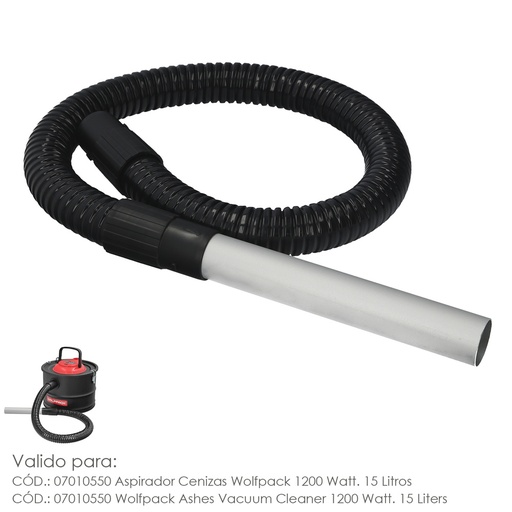 [7010555] Tubo Con Lanza Para Aspirador De Cenizas Aspirador Cenizas Wolfpack 1200 Watt. 15 Litros (Codigo 07010550)