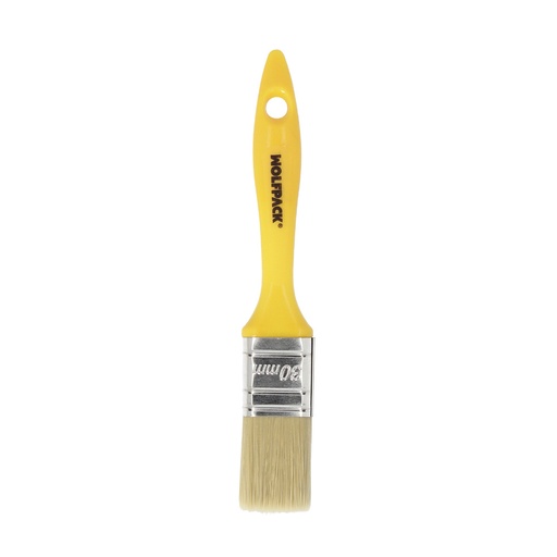 [12012806] Paletina Profesional Cerda Blanca Ancho 30 mm. Cerdas Naturales Mango Plastico Ergonomico, Brocha Pintor, Pincel Pintura