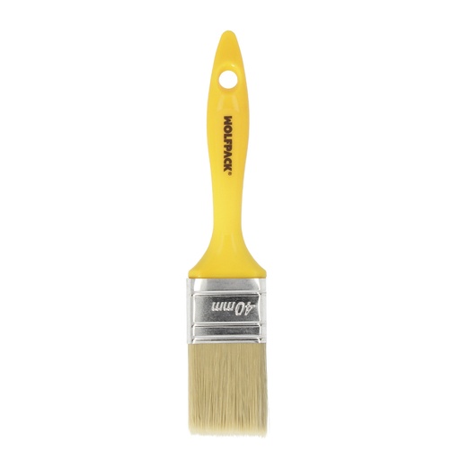 [12012811] Paletina Profesional Cerda Blanca Ancho 40 mm. Cerdas Naturales Mango Plastico Ergonomico, Brocha Pintor, Pincel Pintura