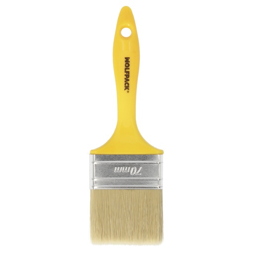 [12012826] Paletina Profesional Cerda Blanca Ancho 70 mm. Cerdas Naturales Mango Plastico Ergonomico, Brocha Pintor, Pincel Pintura