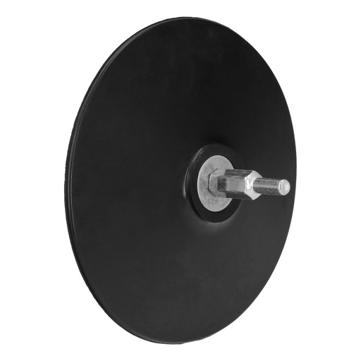 [9100674] Plato Taladro Nylon Ø 125 mm. Con Espiga Ø 6 mm. Disco Plástico Para Bonete