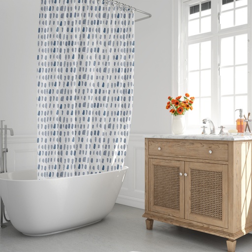 [4042256] Cortina Ducha Matrix Azul 180x200 cm. Impermeable