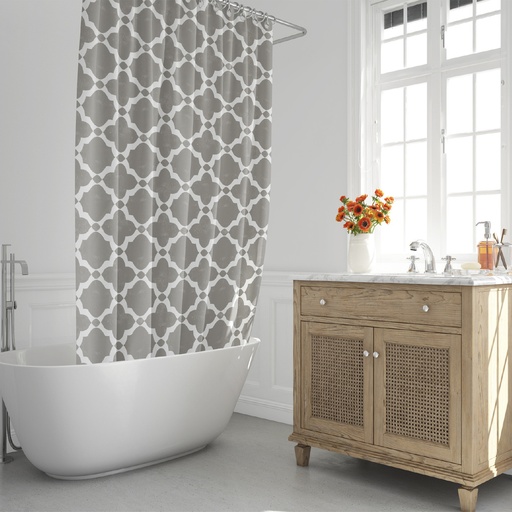 [4042259] Cortina Ducha Vintage 180x200 cm. Impermeable