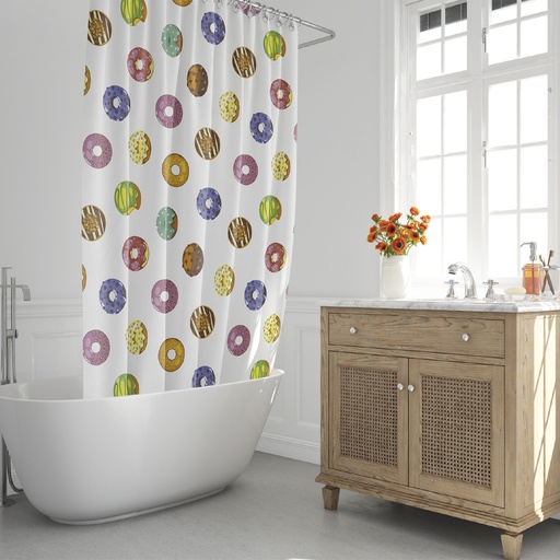 [4042260] Cortina Ducha Donuts 180x200 cm. Impermeable