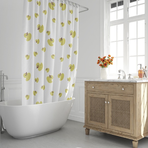 [4042261] Cortina Ducha Patitos 180x200 cm. Impermeable