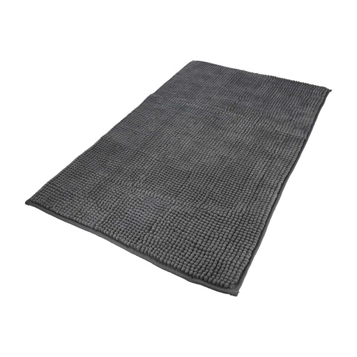 [4042572] Alfombra Baño Poliéster Chenilla 50x80 cm. Gris.