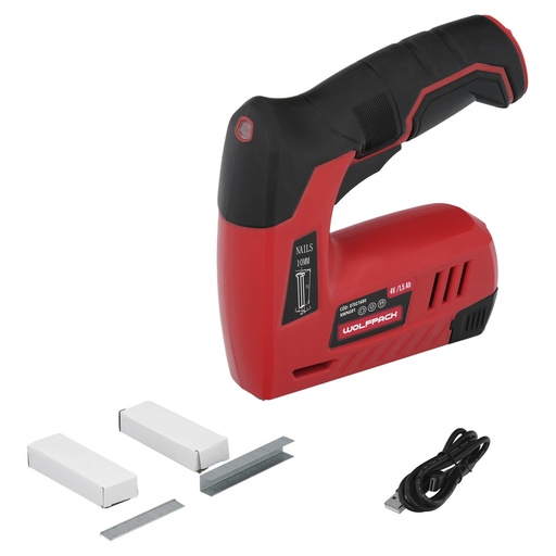 [7021680] Clavadora Grapadora  Recargable, Pistola Grapas y Clavos, Clavadora a Bateria, 1.500 mAh, 40 Grapas Minuto Con Grapas y Clavos