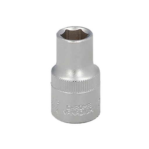 [2109010] Llave Vaso 1/2" Hexagonal 11 mm. Perfil de 6 caras. Acero Cromo Vanadio, Aristas Redondas