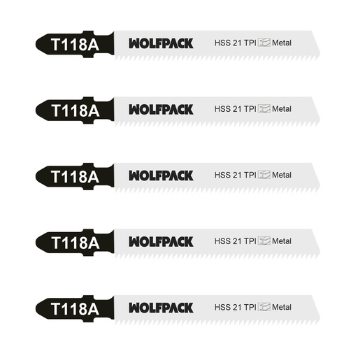 [7120105] Hoja Sierra Calar Metal Fino 5 Piezas HSS 21 TPI
