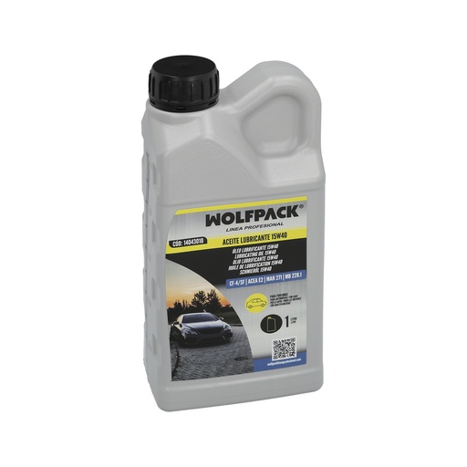 [14043010] Aceite Lubricante 15w40 Turismos 1 Litro. Aceite Para Motores Diesel y Gasolina